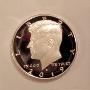 .999 Silver Cameo Proof Kennedy Half Dollar 2019 BU Only 412,509 Minted!
